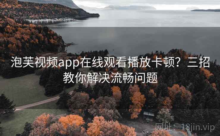 泡芙视频app在线观看播放卡顿？三招教你解决流畅问题