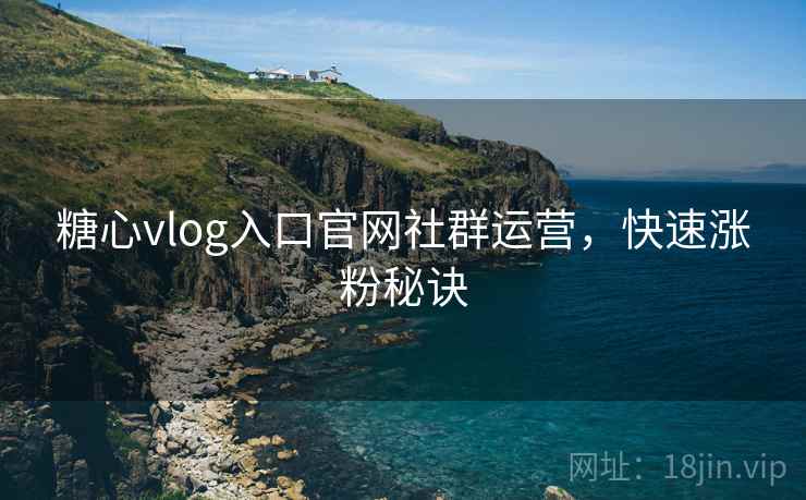 糖心vlog入口官网社群运营，快速涨粉秘诀